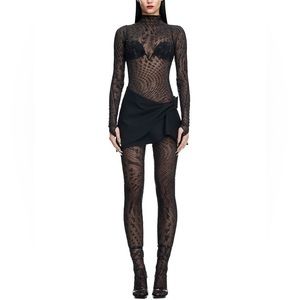 Mugler x H&M Rhinestone-embellished Mesh Tights
Black — Limited Release *NWT*